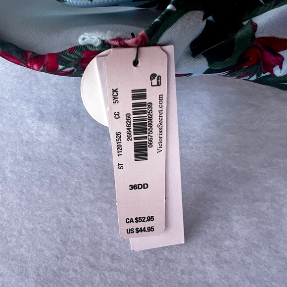 PINK Victorias Secret - Twist Top, Red Floral - Picture 3 of 5